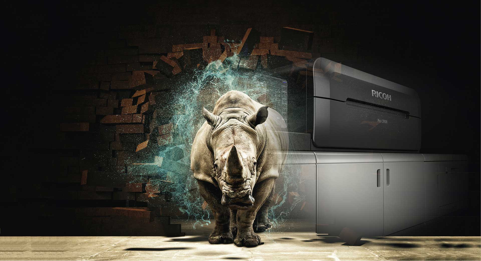 The Rhino Has Arrived!! A new dawn in heavy production digital presses, Ricoh C9100 has installed in Corporate Press (HK) Limited