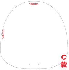 C 款紙扇(廣告扇)刀模預覽圖