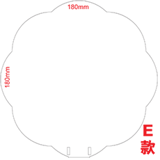 E 款紙扇(廣告扇)刀模預覽圖
