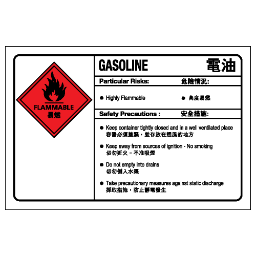 化學類安全標誌貼紙 CL02 印刷服務
