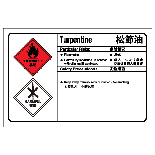 化學類安全標誌貼紙 CL20 印刷服務