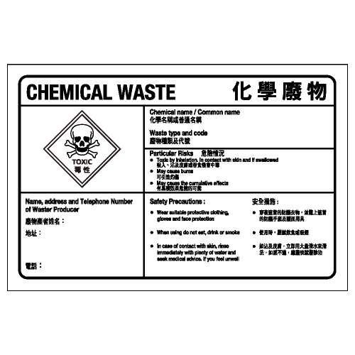 化學類安全標誌貼紙 CL25 印刷服務