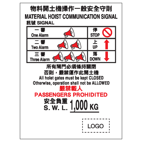 安全條件類安全標誌貼紙 S049 印刷服務